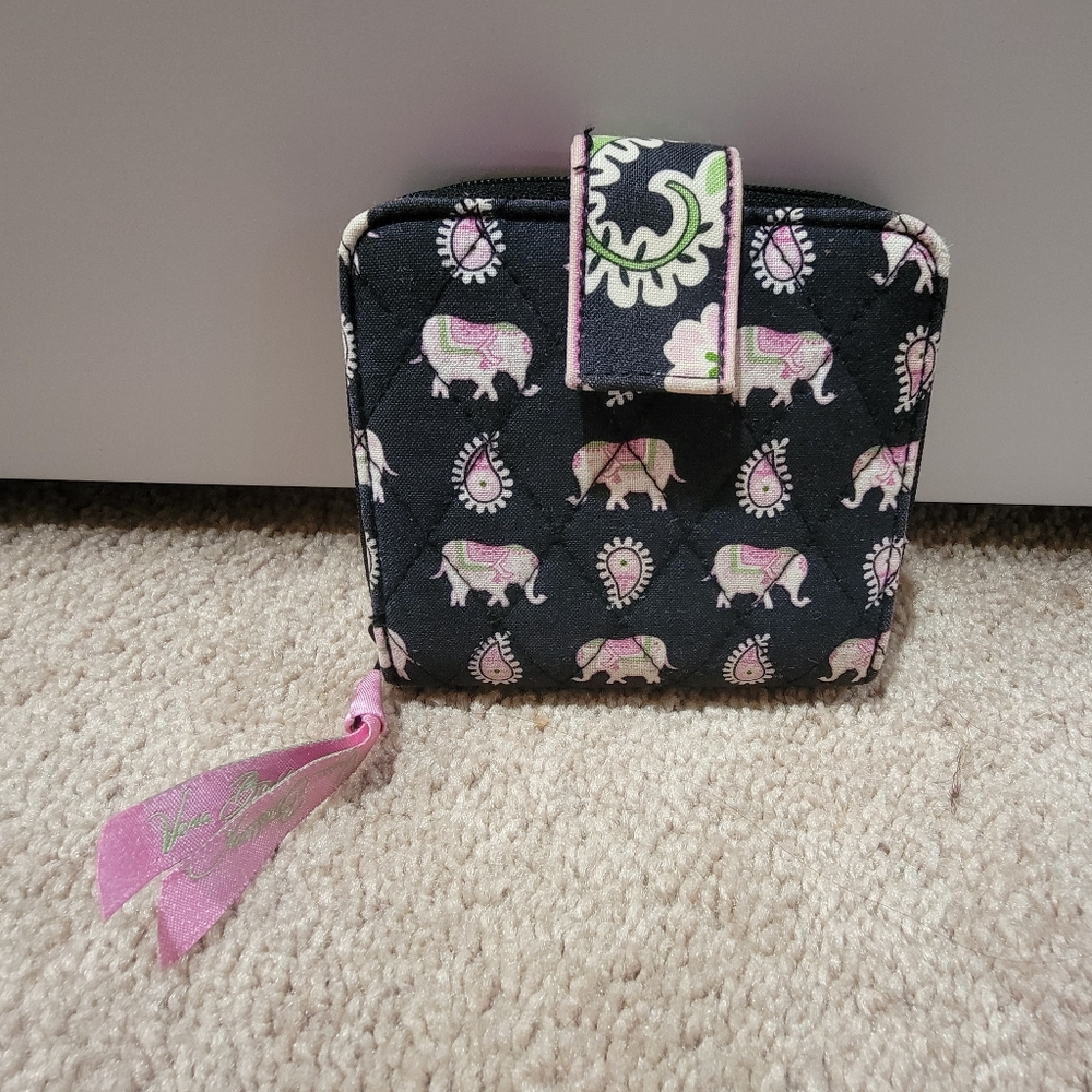Vera Bradley Pink Elephant Wallet Retired